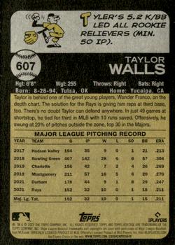 2022 Topps Heritage - Chrome Purple Refractor #607 Taylor Walls Back