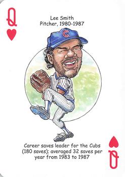 2012 Hero Decks Chicago Cubs Baseball Heroes Playing Cards #Q♥ Lee Smith Front