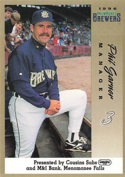 1996 Milwaukee Brewers Police - Cousins Subs and M&I Bank, Menomonee Falls #NNO Phil Garner Front