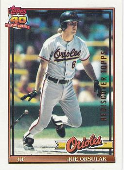 2017 Topps - Rediscover Topps 1991 Topps Stamped Buybacks Bronze #521 Joe Orsulak Front