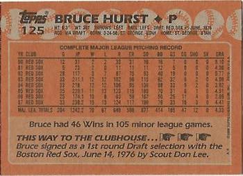 2017 Topps - Rediscover Topps 1988 Topps Stamped Buybacks Silver #125 Bruce Hurst Back