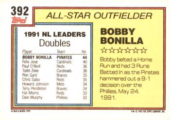 2017 Topps - Rediscover Topps 1992 Topps Stamped Buybacks Silver #392 Bobby Bonilla Back