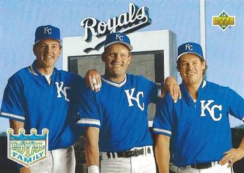 1993 Upper Deck #54 Royal Family (Wally Joyner / Gregg Jefferies / George Brett) Front