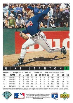 1993 Upper Deck #90 Mike Stanton Back