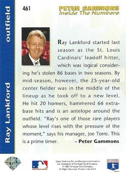 1993 Upper Deck #461 Ray Lankford Back
