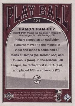 2004 Upper Deck - 2004 Upper Deck Play Ball Update #221 Ramon Ramirez Back