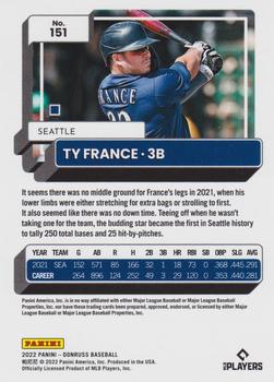 2022 Donruss - Red #151 Ty France Back