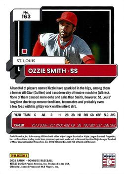 2022 Donruss - Career Stat Line #163 Ozzie Smith Back