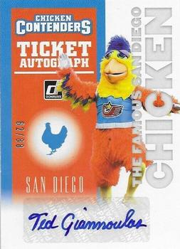2022 Donruss - The Famous San Diego Chicken Contenders Signatures #1 Ted Giannoulas Front