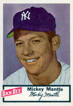 1954 Dan-Dee Potato Chips #NNO Mickey Mantle Front