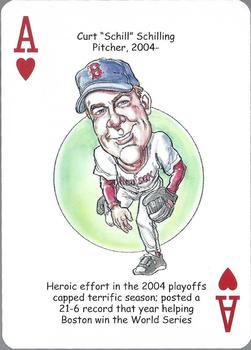 2008 Hero Decks Boston Red Sox Baseball Heroes Playing Cards #A♥ Curt Schilling Front