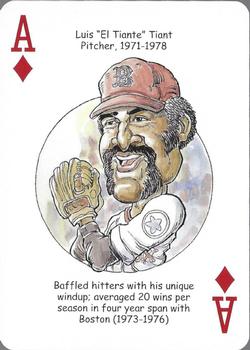 2008 Hero Decks Boston Red Sox Baseball Heroes Playing Cards #A♦ Luis Tiant Front