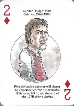 2008 Hero Decks Boston Red Sox Baseball Heroes Playing Cards #2♦ Carlton Fisk Front