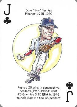 2008 Hero Decks Boston Red Sox Baseball Heroes Playing Cards #J♣ Dave Ferriss Front