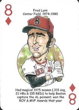 2012 Hero Decks Boston Red Sox Baseball Heroes Playing Cards #8♦ Fred Lynn Front
