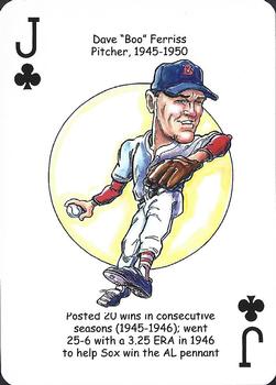 2012 Hero Decks Boston Red Sox Baseball Heroes Playing Cards #J♣ Dave Ferriss Front