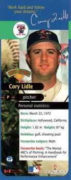 2003 Hit the Books Bookmarks Toronto Blue Jays #NNO Cory Lidle Front