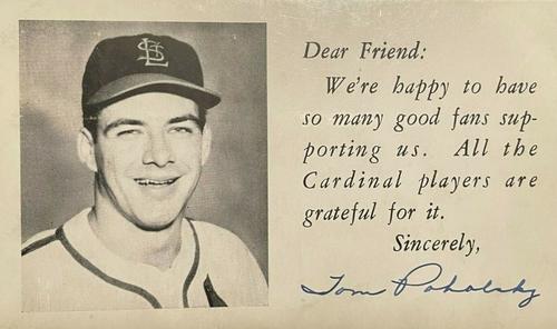 1953-55 St. Louis Cardinals Photocards #NNO Tom Poholsky Front