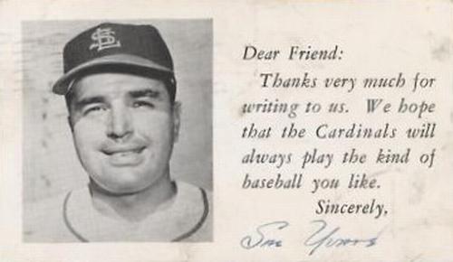 1953-55 St. Louis Cardinals Photocards #NNO Sal Yvars Front