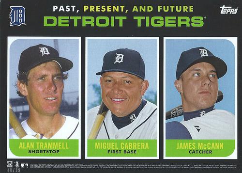 2015 Topps Past, Present, and Future 5x7 #NNO Alan Trammell / Miguel Cabrera / James McCann Front