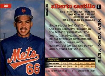 1994 Bowman #23 Alberto Castillo Back