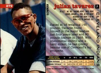 1994 Bowman #279 Julian Tavarez Back