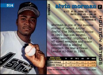 1994 Bowman #314 Alvin Morman Back