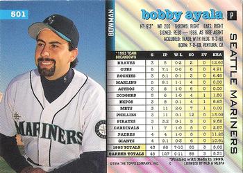 1994 Bowman #501 Bobby Ayala Back