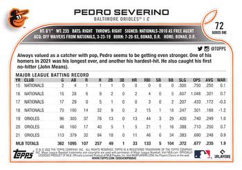 2022 Topps - All-Star Game Stamped #72 Pedro Severino  Back