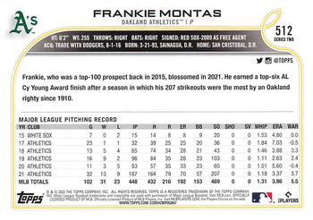 2022 Topps - All-Star Game Stamped #512 Frankie Montas Back