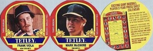 1990 Tetley Tea Discs - 3-Disc Panels #15 / 16 Mark McGwire / Frank Viola Front
