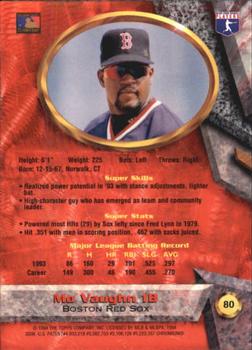 1994 Bowman's Best #80 Mo Vaughn Back