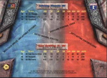 1994 Bowman's Best #96 Ken Griffey, Jr. / Johnny Damon Back