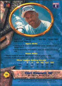 1994 Bowman's Best #56 Carl Everett Back