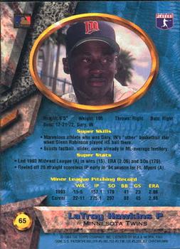 1994 Bowman's Best #65 LaTroy Hawkins Back