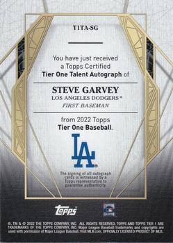 2022 Topps Tier One - Tier One Talent Autographs #T1TA-SG Steve Garvey Back