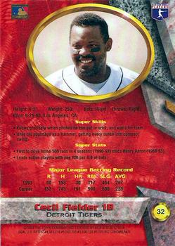 1994 Bowman's Best - Refractors #32 Cecil Fielder Back