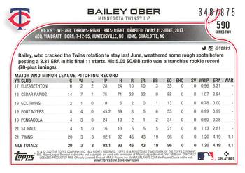 2022 Topps - Foilboard Retail #590 Bailey Ober Back