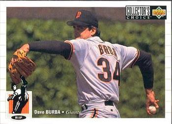 1994 Collector's Choice #67 Dave Burba Front