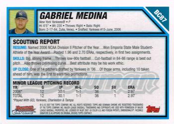 2007 Bowman - Chrome Prospects #BC87 Gabriel Medina Back