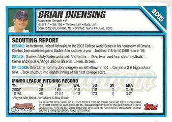 2007 Bowman - Chrome Prospects #BC95 Brian Duensing Back