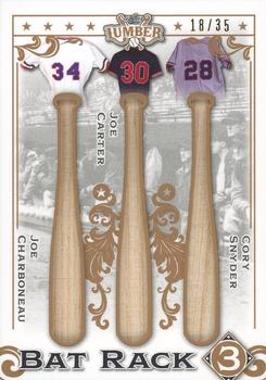 2022 Leaf Lumber - Bat Rack 3 Relics Bronze #BR3-08 Joe Charboneau / Joe Carter / Cory Snyder Front