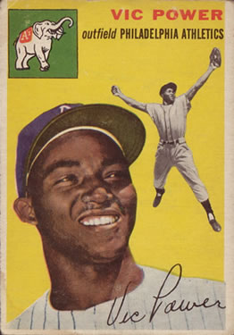 1954 Topps #52 Vic Power Front