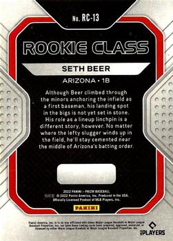 2022 Panini Prizm - Rookie Class #RC-13 Seth Beer Back