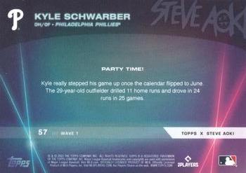 2022 Topps x Steve Aoki's Baseball Party #57 Kyle Schwarber Back