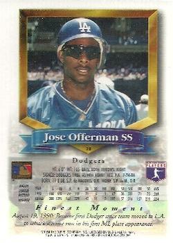 1994 Finest #23 Jose Offerman Back