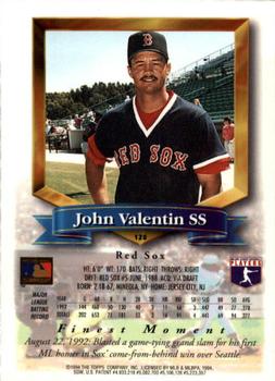 1994 Finest #128 John Valentin Back