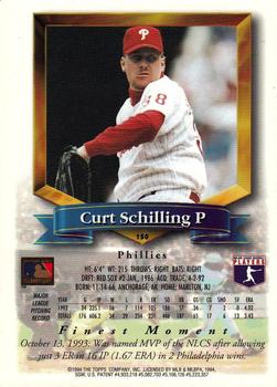 1994 Finest #150 Curt Schilling Back
