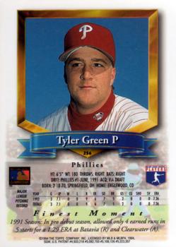 1994 Finest #256 Tyler Green Back