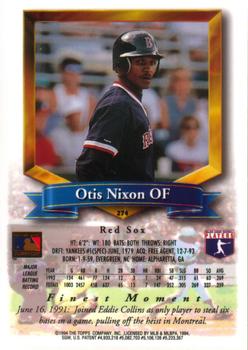 1994 Finest #274 Otis Nixon Back